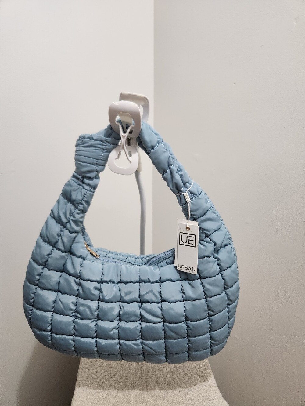 Urban Expressions Quilted Light Blue Shoulder Bag!